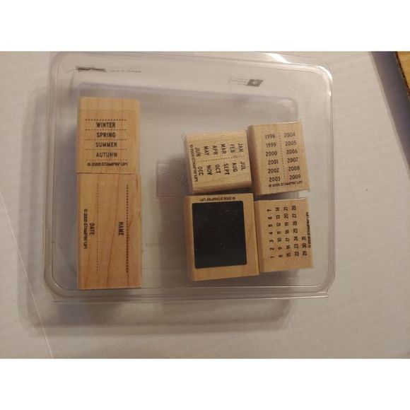 Stampin' up stamps it's a date set of six 2005 Retired Collection - Picture 2 of 5